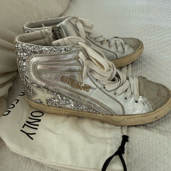  Women\'s Slide Glitter High Top Sneakers